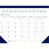HOUSE OF DOOLITTLE 155  Leather Academic Desk Pad Calendar, 22in x 17in, Blue, July 2023 to August 2024