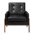WHOLESALE INTERIORS, INC. 2721-8740 Baxton Studio Franz Lounge Chair, Black/Walnut