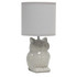 ALL THE RAGES INC LT1136-GRY Simple Designs Owl Table Lamp, 12-13/16inH, Gray/Gray