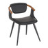 LUMISOURCE, LLC CH-ORACLE BKBK LumiSource Oracle Accent Chair, Black/Walnut