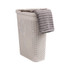 EMS MIND READER LLC 40HAMP-IVO Mind Reader 40L Slim Laundry Hamper Clothes Basket with Lid, 23-1/2inH x 10-52/5inW x 18inD, Ivory