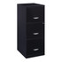 A file cabinet is an office essential. With a space-saving design that is ideal for small or personal offices, this Realspace 3-drawer vertical file cabinet delivers the organization you want with the compact footprint you need. Lock the top drawers to help protect important paperwork and enjoy smooth opening and closing thanks to the glide suspension system. With everything in its place, you can focus on what you do best.  Top 2 drawers can be locked.  Glide suspension.  High-sided drawers accept hanging file folders.  18inD 3-drawer vertical file cabinet.  Realspace 3-drawer file cabinet comes in black.  GREENGUARD Gold certified  - certified for low chemical emissions: UL.COM/GG - UL 2818. Ranked in two tiers: Certified and Gold.  Tested to meet ANSI/BIFMA Performance Standards - Manufacturer testing has been conducted on this product to meet specific performance requirements and safety standards set forth by the American National Standards Institute (ANSI) and the Business and Institutional Furniture Manufacturers.  Less harsh chemicals - made with fewer harsh chemicals, or safer chemicals than typical alternatives, helping  reduce your use of and exposure to substances that may be more harmful to your health and the environment.  Contains Recycled Content - See Specs for Details.