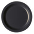 Grab a stack of these round dinnerware plates and prepare for the evening rush. Great for schools, cafeterias and healthcare environments, these plates are reusable and dishwasher safe.  Made of strong polycarbonate, which is shatterproof.  Textured surface resists stains, odors and scratches.  Dishwasher-safe design.  NSF listed.