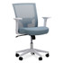 ALERA Workspace by WS42B77 Mesh Back Fabric Task Chair, Supports Up to 275 lb, 17.32" to 21.1" Seat Height, Seafoam Blue Seat/Back