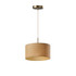 ADESSO INC 4001-21 Adesso Harvest Drum Lamp, 15inW, Natural/Beige Shade/Antique Brass Base