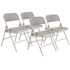 NATIONAL PUBLIC SEATING CORP National Public Seating 2202  2200 2-Hinge Folding Chairs, Gray, Set Of 4 Chairs