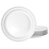 GIBSON OVERSEAS INC. Martha Stewart 995117580M  6-Piece Fine Ceramic Dinner Plate Set, 10-13/16in, White