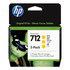 HP INC. 3ED79A HP 712 DesignJet Yellow Ink Cartridges, Pack Of 3, 3ED69A