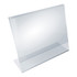 AZAR DISPLAYS 112717  Acrylic Horizontal L-Shaped Sign Holders, 7inH x 11inW x 3inD, Clear, Pack Of 10 Holders