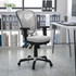 FLASH FURNITURE HL-0001-WH-GG  Ergonomic Mesh Mid-Back Swivel Task Chair, White/Black