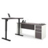 BESTAR INC. 93885-59 Bestar Connexion 72inW L-Shaped Standing Corner Desk With Pedestal, Slate/Sandstone