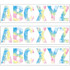 EDUCATORS RESOURCE EU-850003-3 Eureka 7in Deco Letters, Fluorescent Tie-Dye, 129 Letters Per Pack, Set Of 3 Packs