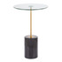 LUMISOURCE, LLC TB-SYMBOL BKMBAUGL LumiSource Symbol Side Table, 23-1/2inH x 15-3/4inW x 15-3/4inD, Clear/Black Marble/Gold