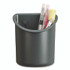 UNIVERSAL OFFICE PRODUCTS 08193 Recycled Plastic Cubicle Pencil Cup, 4.25 x 2.5 x 5, Wall Mount, Charcoal