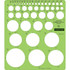Made from shatter-resistant plastic for a quality work tool  Made from dimensionally stable, .75mm translucent-green shatter-resistant plastic .  Matte finish on one side to reduce glare .  Cut-out identification and ruler scales are printed in easy to read black ink .  Centering lines are printed around the cutouts (where applicable) .  Designed for use with a 0.5mm pencil lead .