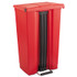 RUBBERMAID COMMERCIAL PROD. 6146 RED Indoor Utility Step-On Waste Container, 23 gal, Plastic, Red