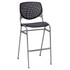 KFI FURNITURE, LLC BR2300-P10BLACK KFI Studios KOOL Stacking Barstool, Black/Silver