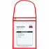 C-LINE PRODUCTS, INC. 41924 C-Line Hanging Strap Shop Ticket Holder - Support 9in x 12in Media - 15 / Box - Red, Clear