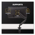 FELLOWES MFG. CO. 8043301 Platinum Series Single Monitor Arm, For 40" Monitors, 360 deg Rotation, 45 deg Tilt, 180 deg Pan, Black, Supports 17.6 lb