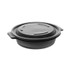 PACTIV EVERGREEN CORPORATION 0CN8071600BL EarthChoice MealMaster Container with Lid, 16 oz, 7 x 7 x 1.8, Black/Clear, Plastic, 252/Carton