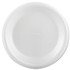 PLASTIFAR SA 12003 Foam Dinnerware, Plate, 9", White, 25/Pack, 20 Packs/Carton