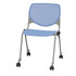 KFI FURNITURE, LLC CS2300-P20 KFI Studios KOOL Stacking Chair With Casters, Peri Blue/Silver