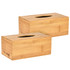 ADIR CORP. Alpine ALP406-BMB-2PK  Wooden Tissue Box Covers, 4-1/2in x 10-1/2in x 6in, Bamboo, Pack Of 2 Covers