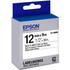 EPSON AMERICA INC. LK-4WBN Epson LabelWorks Standard LK-4WBN Tape Cartridge, 1/2in x 30ft, Black/White