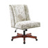 LINON HOME DECOR PRODUCTS, INC OFDP1730 Linon Cooper Mid-Back Home Office Chair, Cow Print/Walnut