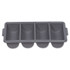 RUBBERMAID COMMERCIAL PROD. 3362 GRA Cutlery Bin, 4 Compartments, 11.5 x 21.25 x 3.75, Plastic, Gray