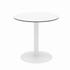 KENTUCKIANA FOAM INC KFI Studios 840031918277  Eveleen Round Outdoor Patio Table, 29inH x 30inW x 30inD, Designer White/White