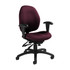 Global QS3141-3TDBK-JN07  Malaga Multi-Tilter Chair, Mid-Back, 37inH x 26inW x 24inD, Vermilion/Black