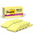 3M CO 62210SSCY Post-it Super Sticky Notes, 10 Pads, 1 7/8 in x 1 7/8 in, 2x the Sticking Power, School Supplies and Office Products, Sticky Notes for Vertical Surfaces, Monitors, Walls and Windows, Canary Yellow