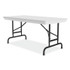 CORRELL, INC. RA2448234P Adjustable Folding Table, Rectangular, 48" x 24" x 22" to 32", Gray Granite Top, Black Legs, 4/Pallet