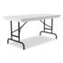 CORRELL, INC. RA2448234P Adjustable Folding Table, Rectangular, 48" x 24" x 22" to 32", Gray Granite Top, Black Legs, 4/Pallet