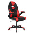 Designed for casual or serious gaming, the RGX High-Back Gaming Chair provides the ease and flexibility you require for any scenario. Contoured seat padding adds overall comfort & support, and the video game chair features padded arms that flip up and out of the way to allow for a wide variety of tasks.  Seat height and tilt adjustments offer optimal positioning.  Padded flip-up arms help accommodate any task.  Contoured padding for extra comfort & support.  Waterfall seat design helps reduce leg stress.  Lumbar support for improved posture.  Durable casters with a distinctive design.  The same comfort and resilience is also great for office, school and special project work.  Weight capacity tested to support 275 lb.  Faux leather chair is comprised of polyurethane and PVC.  ANSI/BIFMA Compliant - This product has been tested and verified for compliance with rigorous performance requirements and safety standards related to specific furniture products.  Faux Leather is a synthetic material. See specs for details.