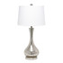 ALL THE RAGES INC LHT-5004-MR Lalia Home Speckled Mercury Tear Drop Table Lamp, 29inH, White Shade/Mercury Base