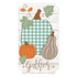 AMSCAN 242957  Fall Stacked Pumpkin Large Easel Sign, 22-5/8in x 13in, Multicolor