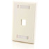 LASTAR INC. C2G 03410  1-Port Single Gang Multimedia Keystone Wall Plate - White - 1 x Socket(s) - White