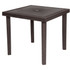 INVAL AMERICA, INC. Inval 340-WEN  Square Plastic Outdoor Patio Dining Table, 29-5/16inH x 31-1/2inW x 31-1/4inD, Espresso