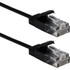 QVS, INC. QVS CC715S-10BK  10ft Slim CAT6 Gigabit Ethernet Space Saver Black Patch Cord - 10 ft Category 6 Network Cable for Network Device, Network Hub, Patch Panel - First End: 1 x RJ-45 Network - Male - Second End: 1 x RJ-45 Network - Male - Patch