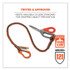 TENACIOUS HOLDINGS, INC. ergodyne® 19802 Squids 3100F(x) Tool Lanyard with Aluminum Carabiner + Loop, 10 lb Max Working Capacity, 38" to 48" Long, Orange/Gray