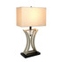 ALL THE RAGES INC Elegant Designs LT2001-CHR  Executive Business Table Lamp, 28 1/4inH, Beige Shade/Brushed Nickel Base