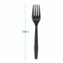 BOARDWALK FORKHWPPBLA Heavyweight Polypropylene Cutlery, Fork, Black, 1000/Carton