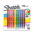 Know before you are low with the Sharpie Liquid Highlighter! This pack of highlighters offers smooth ink flow for consistent marking, while the visible ink supply and indicator help you keep track of ink levels. These highlighters feature a versatile chisel tip perfect for highlighting, underlining, and taking notes. Meanwhile, the pigmented, fluorescent ink dries quickly to produce bold, easy-to-see color.  Sharpie Liquid Highlighters with visible ink supply that allows you to know before you are low!  Chisel tip glides smoothly for a clean application and consistent flow  Convenient loop feature securely attaches to 3-ring binders, planners, and bags  Perfect for highlighting, underlining, and taking notes  Includes 10 Sharpie Liquid highlighters in assorted colors: red, pink, coral, orange, yellow, green, blue, indigo, purple, and berry  ACMI Certified AP Nontoxic. For detailed information see www.acmiart.org.  Conforms to ASTM D4236 standards. For detailed information see www.astm.org.  Less harsh chemicals - made with fewer harsh chemicals, or safer chemicals than typical alternatives, helping  reduce your use of and exposure to substances that may be more harmful to your health and the environment.