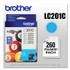 BROTHER INTL. CORP. LC201C LC201C Innobella Ink, 260 Page-Yield, Cyan