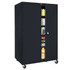 EDSAL SANDUSKY CORP Sandusky Lee TA4R362472-09 Sandusky Mobile Steel Storage Cabinet, 78inH x 36inW x 24inD, Black