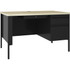 SP RICHARDS Lorell LLR66907  Fortress 48inW Right-Pedestal Computer Desk, Black Maple