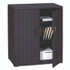 ICEBERG ENTERPRISES 92561 Rough n Ready Storage Cabinet, Two-Shelf, 36w x 22d x 46h, Black