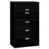 HON COMPANY 695LP Brigade 600 Series Lateral File, 4 Legal/Letter-Size File Drawers, 1 Roll-Out File Shelf, Black, 42" x 18" x 64.25"
